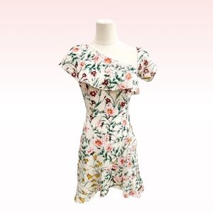 ALI & JAY Floral Ruffle Cold Shoulder Dress (Sz XS)